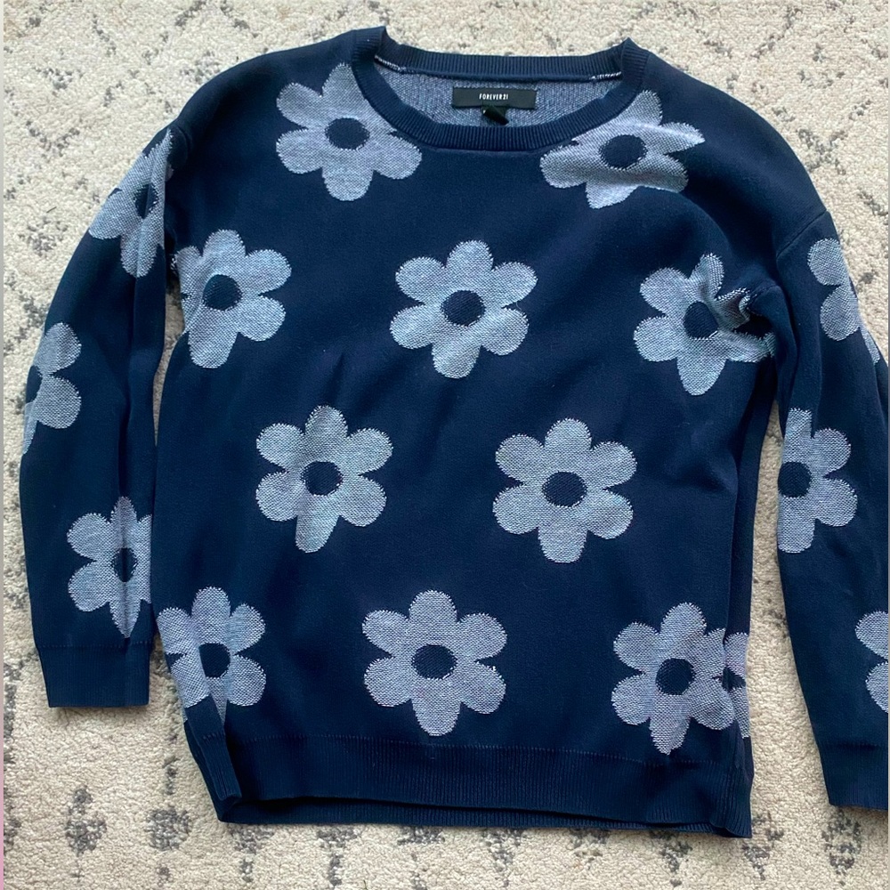 Forever 21 flower sweater